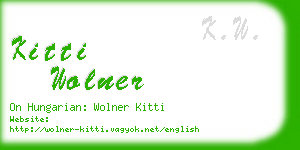 kitti wolner business card